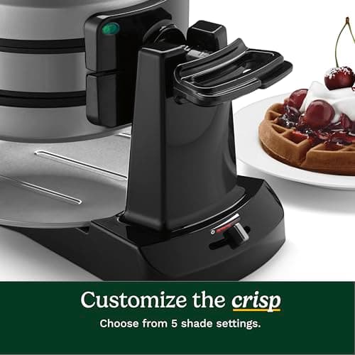 Cuisinart Double Flip Belgian Waffle Maker, WAF-F40NAS, Stainless Steel, Grey and Black 7