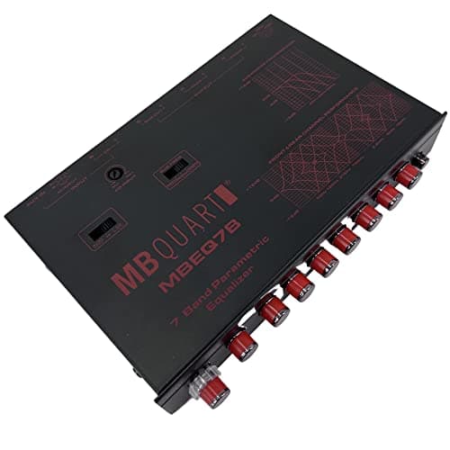MB Quart MBEQ7B 7-Band 9 Volts 1/2 DIN Pre-Amp Car Audio Graphic Equalizer with Front 3.5mm Auxiliary Input, Rear RCA Auxiliary Input and High Level Speaker Inputs,Silver 5