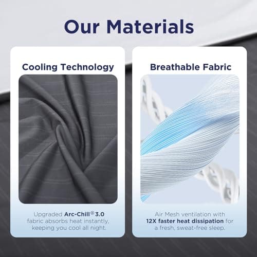 Elegear Cooling Comforter Queen Size, Arc-Chill 3.0 Instantly Cool Fabric with Q-max>0.5 & Breathable Air Mesh Filling, Ice Cooling Blanket for Hot Sleeper,Soft Lightweight Summer Comforter Quilt,Grey 5