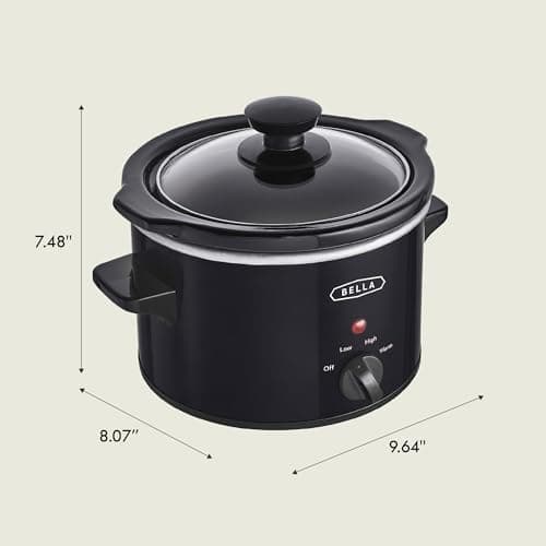 Bella 1.5 QT slow cooker, Black 8