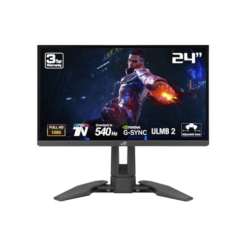 ASUS ROG Swift Pro PG248QP NVIDIA G-SYNC esports gaming monitor -24.1-inch FHD, 540 Hz (OC), Esports-TN panel, NVIDIA Reflex Analyzer, ULMB 2, adjustable base, ESS codec, DisplayHDR400, 3year warranty