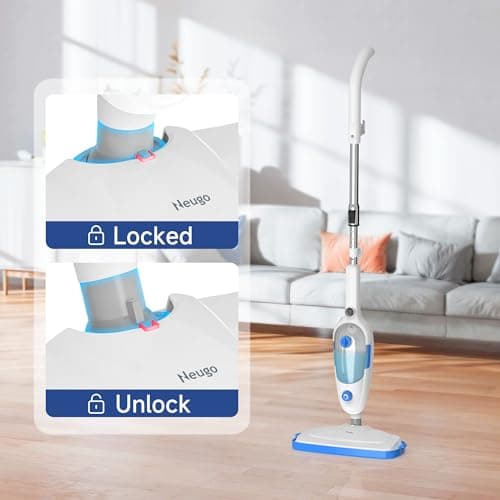 Steam Mop for Hardwood Floor Cleaning, Floor Steamer Cleaner Lightweight for Vinyl, Laminate, Carpet, Tile Hard Floors w/Adjustable Steam Modes & Height, 23ft Cord, 2 Washable Pad 7
