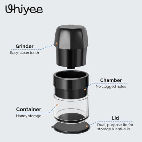 UHIYEE Garlic Crusher Press, Multifunctional Garlic Smasher, Easy-Clean BPA Free, Dishwasher Safe, Ideal Kitchen Tool, Black 9