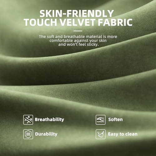 Ferghana Velvet Fabric Gaming Chair, High Back Ergonomic Gamer Chair for Adult, Comfortable Video Game Chair with Footrest and Massage Lumbar Cushion, Racing Reclining Office Computer Desk Chair Green 5