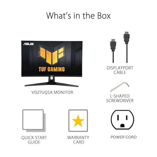 ASUS TUF Gaming 27” 4K HDR Monitor (VG27UQ1A) – 160Hz, 1ms, Extreme Low Motion Blur Sync, NVIDIA G-SYNC Compatible, AMD FreeSync Premium, 95% DCI-P3, DisplayWidget, 3 yr Warranty 8