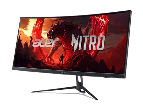 acer Nitro 29.5” UWFHD 2560 x 1080 1800R Curved Gaming Monitor | AMD FreeSync Premium | Up to 200Hz Refresh Rate | 1ms (VRB) | sRGB 100% | 1 x Display Port 1.4 & 2 x HDMI 2.0 Ports | ED300C X1bmiippx 8