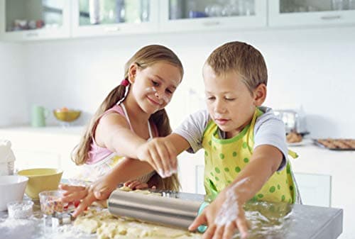 Rolling Pin Nonstick and Silicone Baking Pastry Mat Combo Kit Dough Rollers for Baking Pasta,Cookie Dough,Pastry,Bakery,Pizza 5