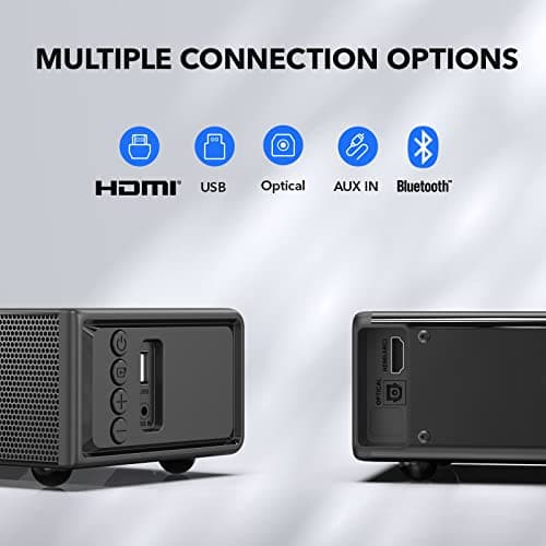 LARKSOUND 2.1 CH Soundbar with Built-in Subwoofer, 31 Inch Sound Bar for TV with Bluetooth/HDMI ARC/Optical/AUX/USB Connections 5