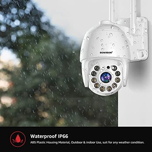 BOAVISION 5MP Security Camera Outdoor, Wireless WiFi IP Camera Home Security System 360° View,Motion Detection, auto Tracking,Two Way Talk,pan Tile Full Color Night Vision,5G/2.4G WiFi 8