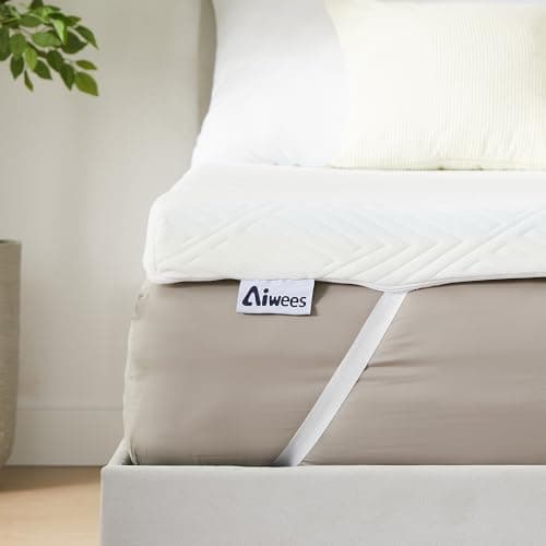 3 Inch Memory Foam Mattress Topper King Size, High Density Cooling Pad Pressure Relief Bed Topper with Removable Cover