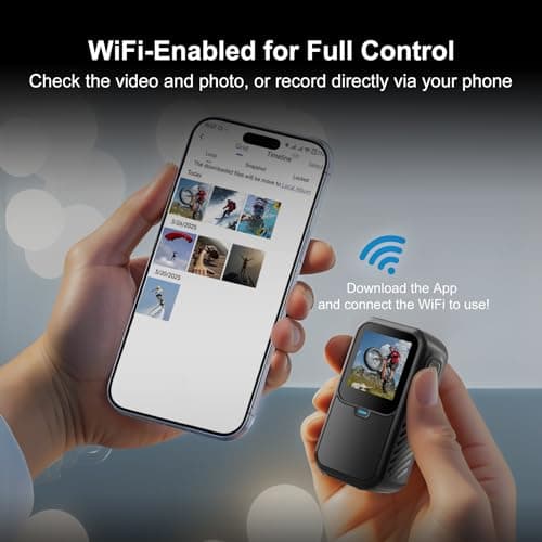 NUISK Mini Action Camera 4K | 128G Thumb Sports Camera with EIS Stabilization, Wearable POV Chest Camera, Waterproof for Running, Cycling, Swimming, Hiking, Outdoor Adventures 5