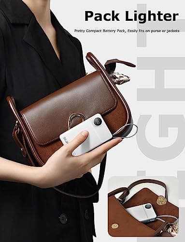 LISEN Magsafe Wireless Power Bank for iPhone 16 Icemag Power Bank, 10000mah Built-in Cable Pack Power Bank Fast Charging 22.5W Portable Charger with Apple Watch Charger Fits iPhone 16 15 14 Pro Plus 8