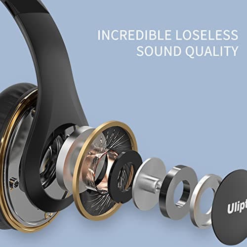 Uliptz Wireless Bluetooth Headphones, 65H Playtime, 6 EQ Sound Modes, HiFi Stereo Over Ear Headphones with Microphone, Foldable Lightweight Bluetooth 6.0 Headset for Travel/Office/Cellphone/PC 7