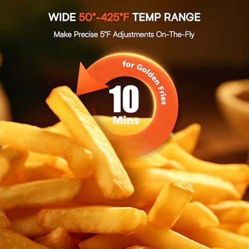 Nuwave Brio 15.5Qt 10-IN-1 Air Fryer Rotisserie Oven, XL Family Size, Even & Crisp AirFry, Reheat, Roast, Dehydrate for Quick Meals, 50°-425°F Control, 100 Presets & 50 Memory, Dishwasher-Safe, 1800W 5