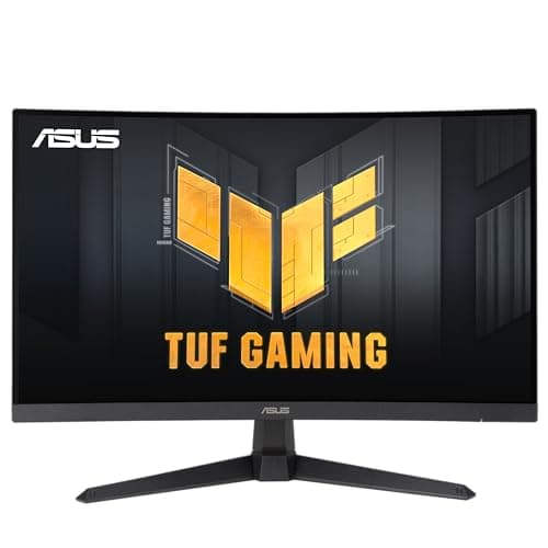 ASUS TUF Gaming 27” 1080P Curved Monitor (VG27VQ3B) – Full HD, 180Hz, 1ms, Extreme Low Motion Blur Sync, FreeSync, 1500R Curvature, Eye Care, 90% DCI-P3, DisplayWidget, 3 yr Warranty