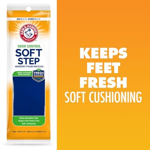 Arm & Hammer Soft Step Memory Foam Insoles (M 8-14/W 6-10) 7