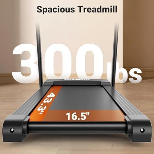 THERUN Incline Treadmill, 0-12% Incline Treadmill for Running and Walking, 300 lbs Weight Capacity, Wide Belt,3.0HP,18" LED Screen, 2 Layers Shock-Absorbing Red 5