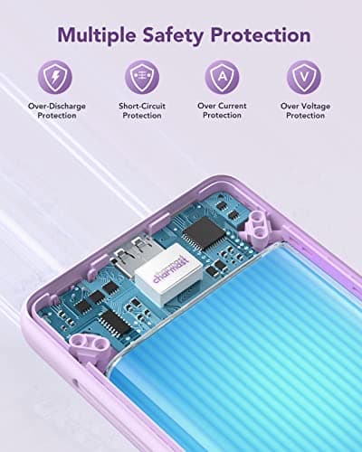 charmast Portable Charger with Built-in Cables & Wall Plug, 10000mAh Portable Power Bank, External Battery Pack Travel Essentials Compatible with iPhone 16/15/14/13, Samsung, iPad etc 9