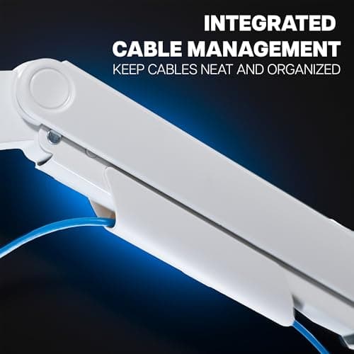 VIVO Heavy Duty Aluminum Ultrawide Monitor Tension Arm for up to 49 inch Screens, Holds 44 lbs, Premium Desk Mount Stand Designed for Samsung Odyssey G9 and More, White, STAND-V101VW 9