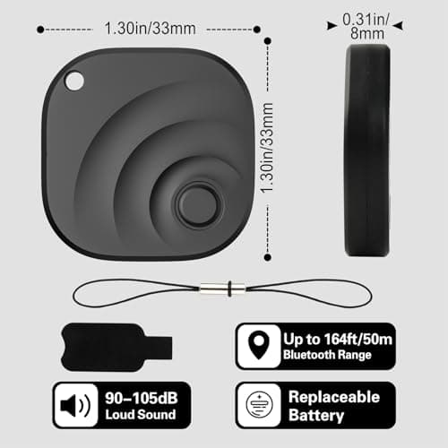 2026 Upgraded Android Tracker Tags-4 Pack, Tracking Device for Android Phones, Compatible with Google Find Hub, Air Tracker Item Locator for Keys, Luggage, Backpack, Travel 5