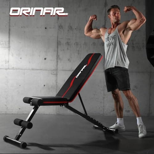 Orinar Weight Bench Press, Strength Training Adjustable Workout Benches for Full Body, Gym Benches for Incline Decline Exercise 6