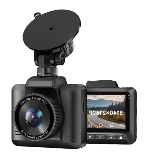 4K+1080P Dash Cam Front and Rear, Black