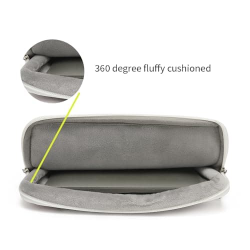 canvaslife 360° Protected Waterproof Laptop Sleeve Suitcase Bag with 3 Pockets, Laptop Bag with handling and Luggage Strap (Pink Check, 12.5 inch-13.5 inch) 5