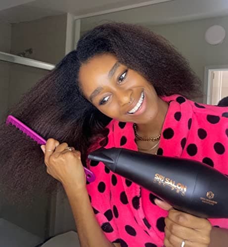 Skin Research Institute (SRI) Salon Dry Pro Infrared Hair Dryer - Negative Ions for Reduced Frizz, Fast-Drying and Max Shine, Attachments Included 6