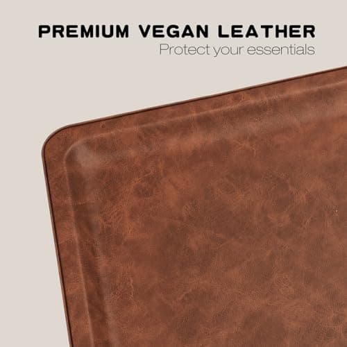 Gifts for Men Dad Husband from Daughter Son Wife, PU Leather Wireless Charging Station and Valet Tray, Easter Present Stocking Stuffers, Boyfriend Anniversary Birthday Gifts for Him 5