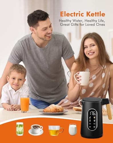 Electric Kettle with Precise Temperature Control, 1500W Fast Boil, 304 Stainless Steel 1.7L/1.8Qt BPA-Free | 4 Presets for Baby Milk, Coffee, Tea | 2H Keep Warm, Cool Touch Exterior 9