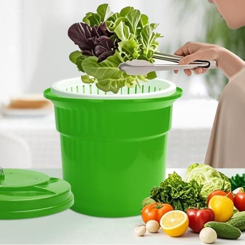 Wutfly 5 Gallon Commercial Salad Spinner and Dryer, Large Manual Vegetable Washer & Greens Dryer with Drain Tube, Heavy-Duty & FDA Listed for Restaurant, Home, Farm Use 7