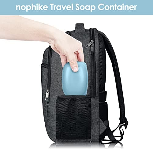 nophike Soap Holder with Lid 1 Pack，Travel Soap Container with Removable Draining Layer.Soap Dish for Home, Camping, Travel，Fashion Soap Box(Blue) 6