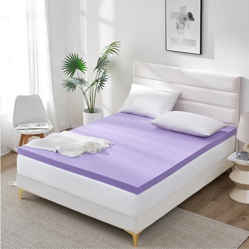 3 Inch Mattress Topper Twin XL(39"×80"), Cooling Gel Infused Bed Toppers for Twin Size Bed, Soft Mattress Pads for Sleeper Sofa, RV, Camper, CertiPUR-US Certified, Purple