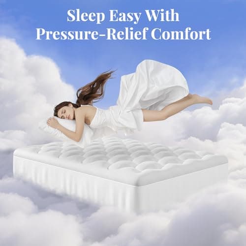 OhGeni Cooling 4 Inch Twin Size Dual Layer Mattress Topper, 2 Inch Gel Memory Foam, 2 Inch Soft Pillow Top Pad, Washable Bedroom Cover for Kids Mattresses, Extra Comfortable Sleep and Back Pain Relief 9