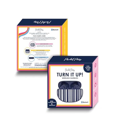 Packed Party True Wireless Earbuds Bluetooth V5.3 Headphones with Charging Case, IPX5 Waterproof, Up to 20 Hours of Battery Life (Navy Baby) 6