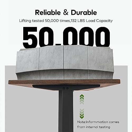 FAMISKY Electric Standing Desk, 63 x 24 Inches Height Adjustable Desk, Ergonomic Home Office Computer Workstation with Vertical Splice Board, Rustic Brown 7