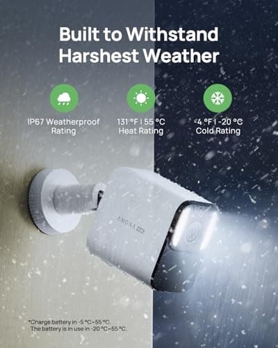 Anona Aurora 4K Solar Security Cameras Wireless Outdoor, Battery Powered for 180 Days, 8MP Color Night Vision, 24/7 AOV Recording, No Monthly Fees, AI Detection, Easy Setup, 2.4 GHz Wi-Fi, IP67 9