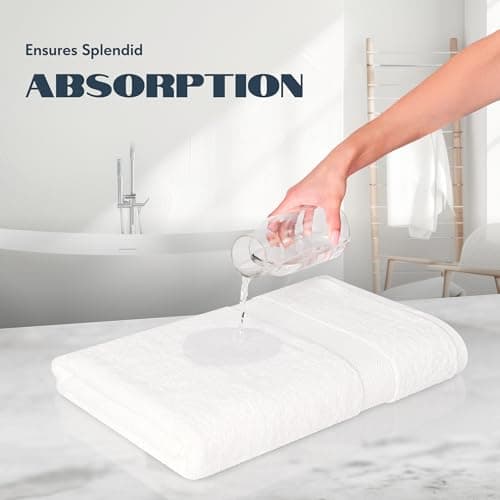 White Classic Luxury Bath Sheets Towels for Adults Extra Large 35x70 Inch - 700 GSM Turkish Cotton, Highly Absorbent | Hotel Collection | 2 Pack 5