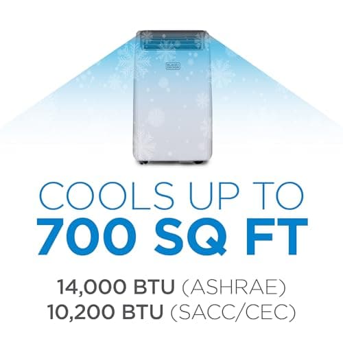 BLACK+DECKER Smart Portable Air Conditioner, 14,000 BTU for Rooms up to 700 Sq. Ft., Smart Portable AC with Follow Me Remote and Window Kit, BPACT14WT, White 6