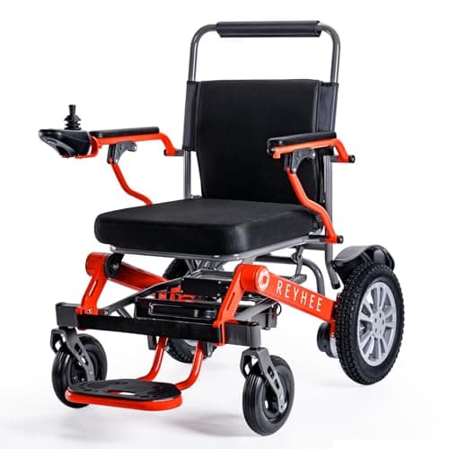 Reyhee Roamer Folding Electric Wheelchair for Adults Seniors, 200W Motorized Wheelchair w/Dual DC Brushless Motor, Portable Power Wheelchairs, Class 2 Medical Device