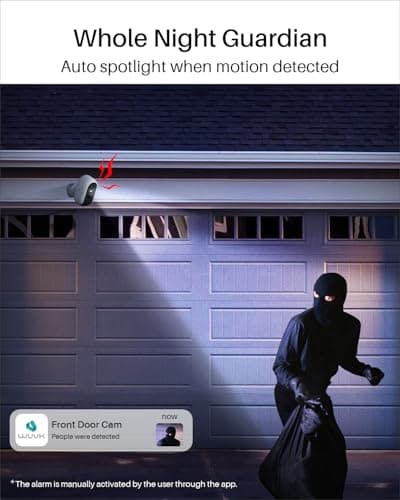 WUUK Security Cameras Wireless Outdoor, Indoor Home Surveillance System, 2K, No Monthly Fee, Motion Alert, Night Vision, 2.4/5 GHz WiFi, 32G Local Storage, Compatible with Alexa & Google, 2-Camera Kit 7