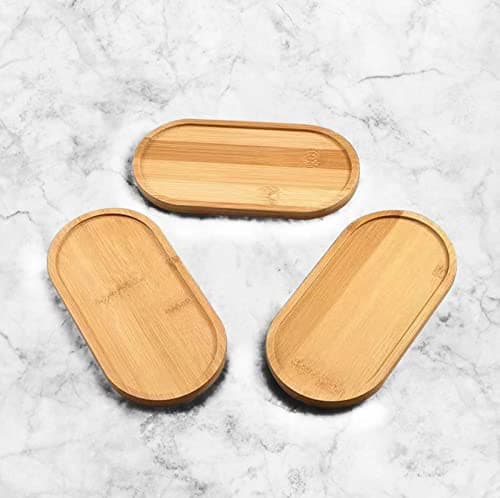 Bamboo soap Dispenser Tray, Bathroom Countertop Tray Kitchen Tray Bamboo T ray Sink T ray Dresser Jewelry Ring Dish, Comestic Holder Bathtub Organizer, Ideal for Jewelry, Cosmetics, and Small Items 7