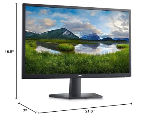 Dell SE2422HX Monitor - 24 inch FHD (1920 x 1080) 16:9 Ratio with Comfortview (TUV-Certified), 75Hz Refresh Rate, 16.7 Million Colors, Anti-Glare Screen with 3H Hardness, AMD FreeSync- Black 10