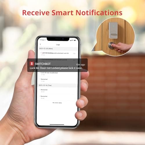 SwitchBot Smart Lock, Bluetooth Electronic Deadbolt, Keyless Entry Door Lock for Front Door, Compatible with WiFi Bridge (Sold Separately), Fits Your Existing Deadbolt,for Airbnbs Vacation Rentals 5