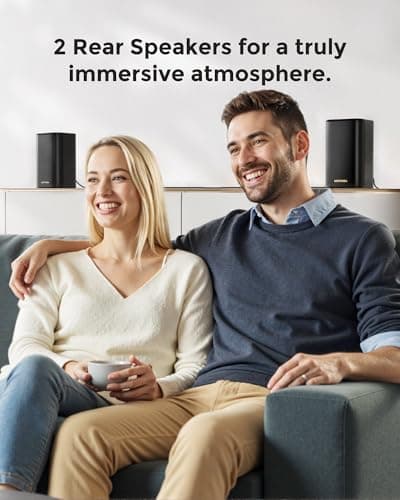 ULTIMEA 5.1.2ch Sound Bar with Dolby Atmos, Surround Sound System for TV with 2 Surround Speakers, Sound Bar for Smart TV, Soundbar for Home Theater, BT 5.4, HDMI eARC, Skywave F40 (New, 2025 Model) 5