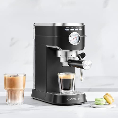 CASABREWS CM5418 Espresso Machine 20 Bar, Stainless Steel Espresso Maker with Milk Frother, Compact Cappuccino Machine for Home, Espresso Coffee Machine, Gift for Her, Gift for Family, Black 8