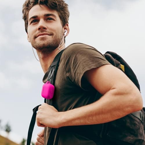 Charlam Compatible with AirPods 4 Case(2024), Soft Silicone Protective Cover for Apple AirPods 4, with Keychain, Cleaning Kit & Anti-Loss Strap, AirPods 4th Generation Case for Women Men, Rose Pink 9