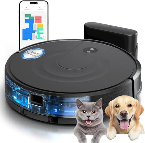 Kewbily Robot Vacuum and Mop Combo, LiDAR Navigation with Ultra Slim Design, Smart Mapping Robotic Vacuum Cleaner, 9000Pa Suction, Customizable Cleaning for Pet Hair, Carpets, and Hard Floors