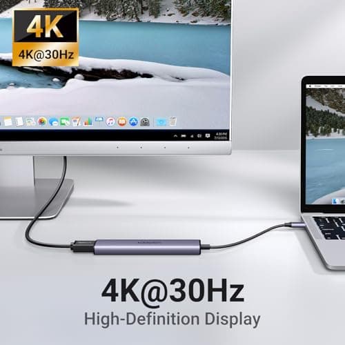 UGREEN USB C Hub 5 in 1 Multiport Adapter Revodok 105 4K HDMI, 100W Power Delivery, 3 USB-A Data Ports, USB C Dongle for MacBook Pro/Air, iPad Pro, iMac, iPhone 16 Pro/Pro Max, XPS, Thinkpad 5