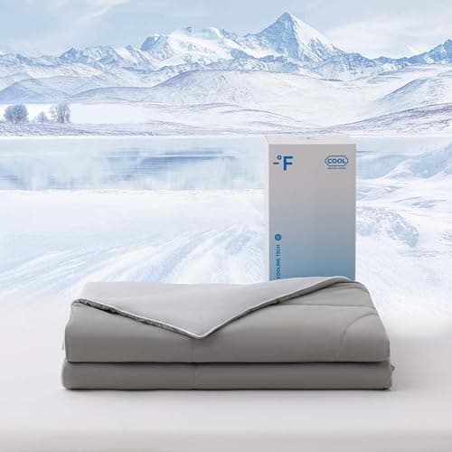 BAHALDEN Cooling Comforter for Hot Sleepers, All Season Breathable Lightweight Comforter, Double Sided Cooling Blanket Cozy and Cool for Optimal Sleep - Alloy, Queen 90"x90"